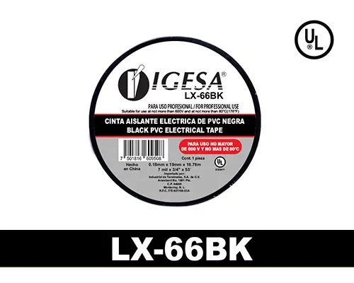 CINTA AISLANTE ELECTRICA IGESA LX-66BK