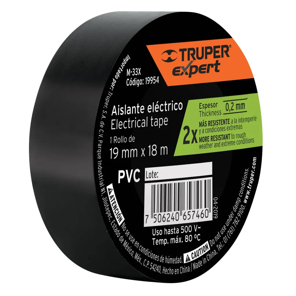 CINTA DE AISLAR NEGRA TRUPER EXPERT 19954