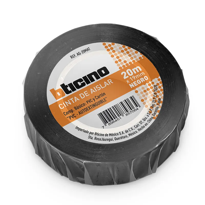 CINTA AISLAR NEGRA 19mm x 20m BTICINO AG20MAT