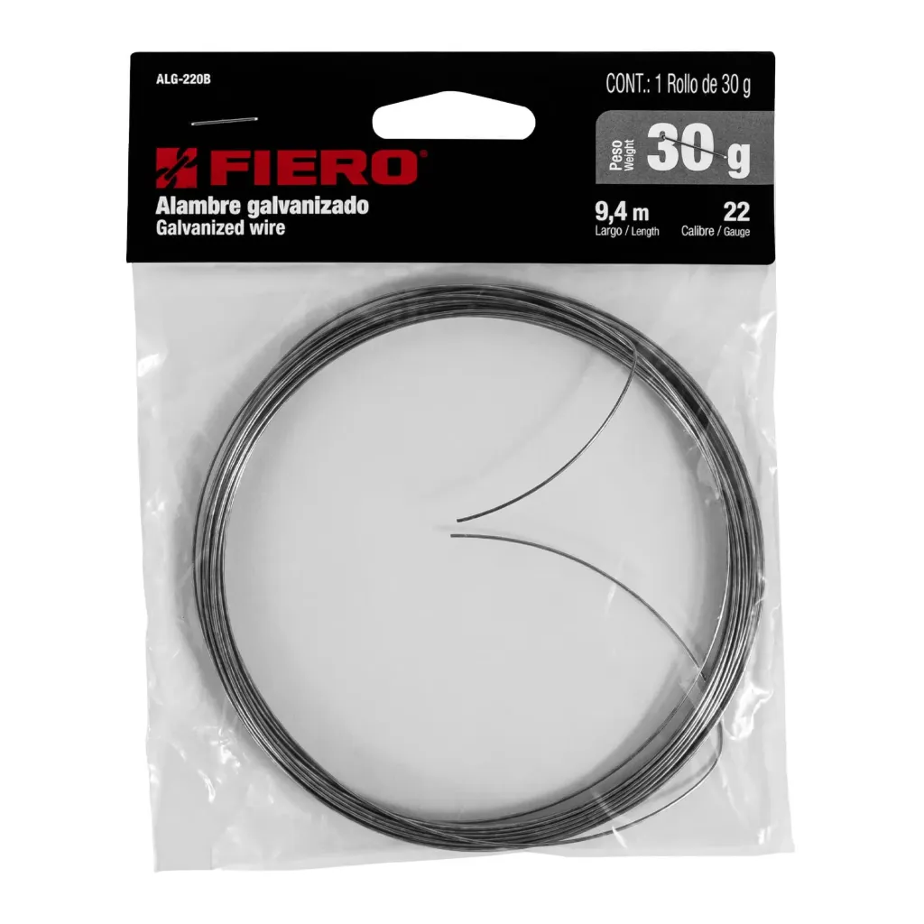 [45112] ALAMBRE GALVANIZADO 30G CAL 22 FIERO (TRUPER) 45112