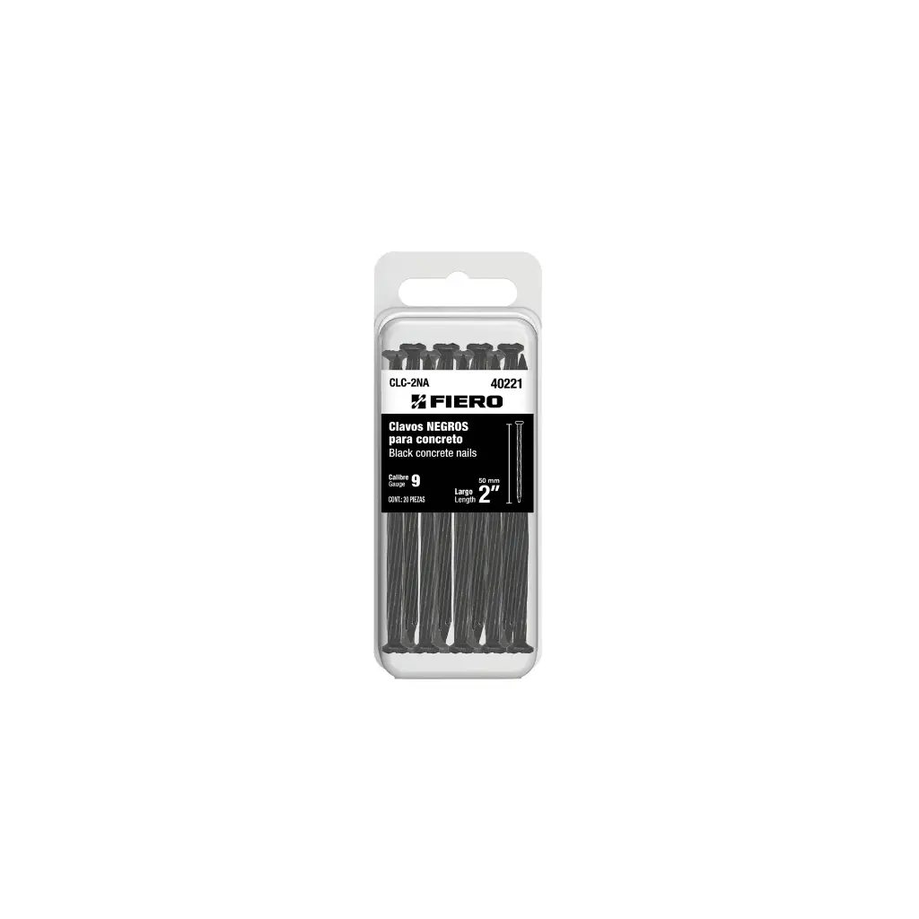 [40221] CLAVO PARA CONCRETO 2" BLISTER 20 PZS FIERO (TRUPER) 40221