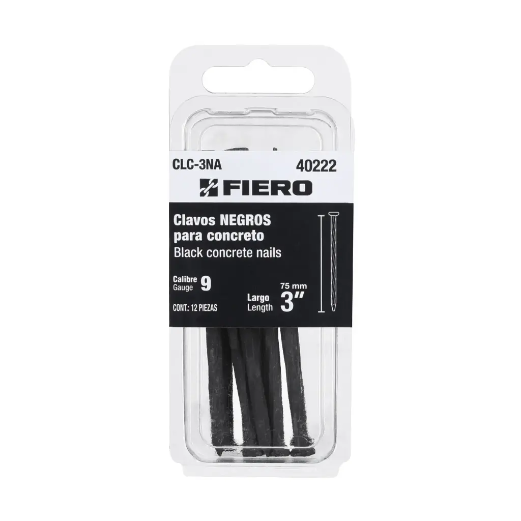 [40222] CLAVO PARA CONCRETO 3" BLISTER FIERO (TRUPER) 40222